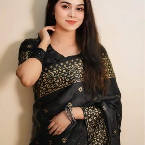 Half Silk Sharee with Blouse Piece