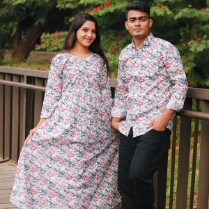 Shirt and Gown Couple Dress