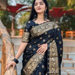 Japani Silk Skin Print Sharee with Blouse Piece