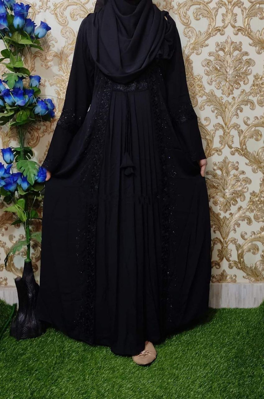 Elegant Embroidery Borka with Hijab