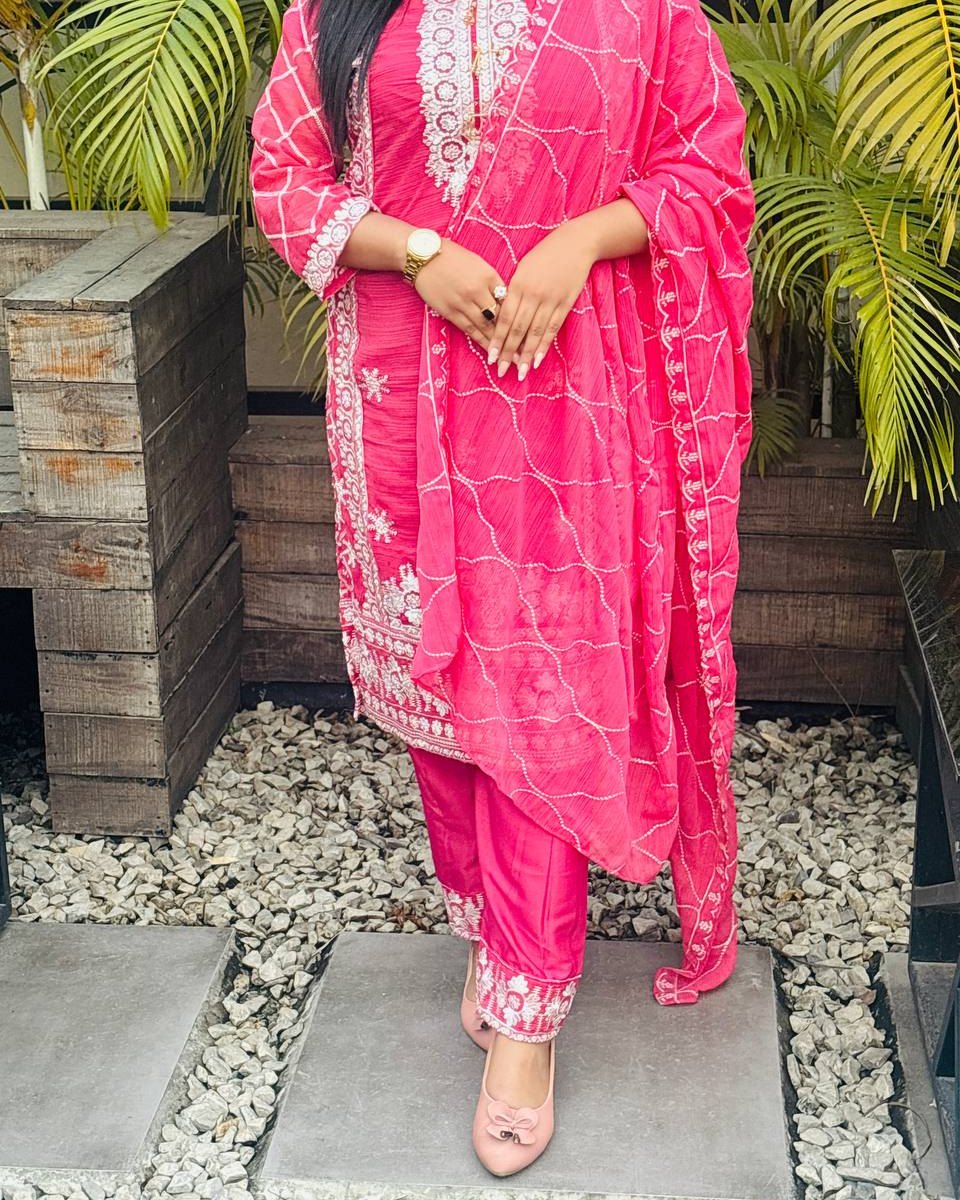 Georgette Embroidery Four Piece - Image 5