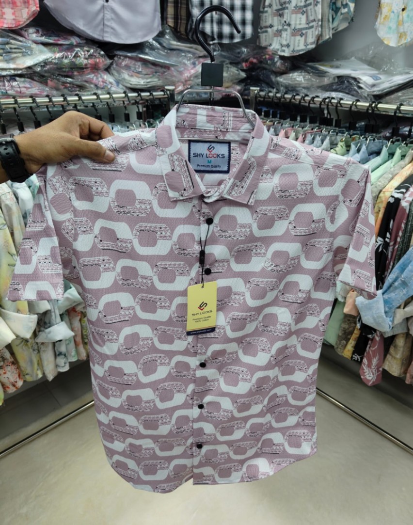 China Pop-Corn Cotton Signature Half Sleeve Print Shirt - Image 9