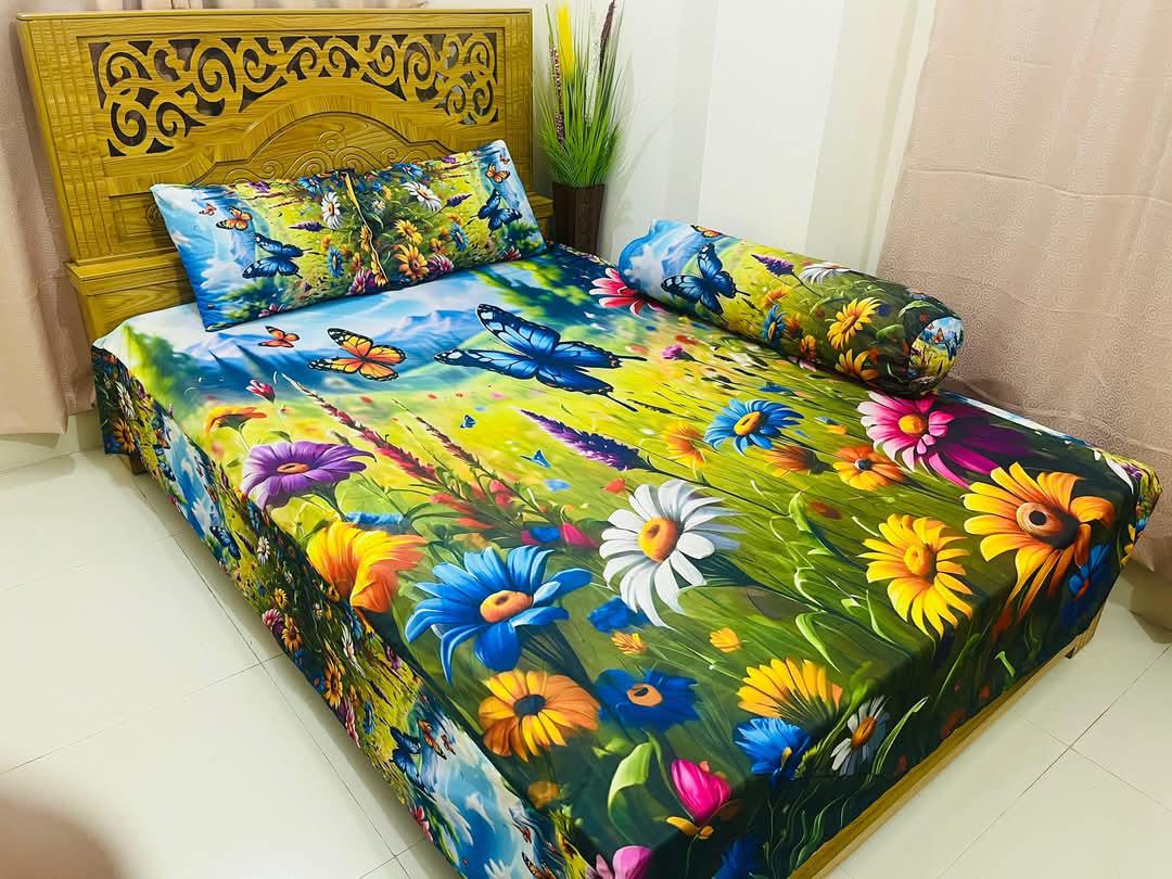 China premium 3D Design Bed Sheet - Image 4