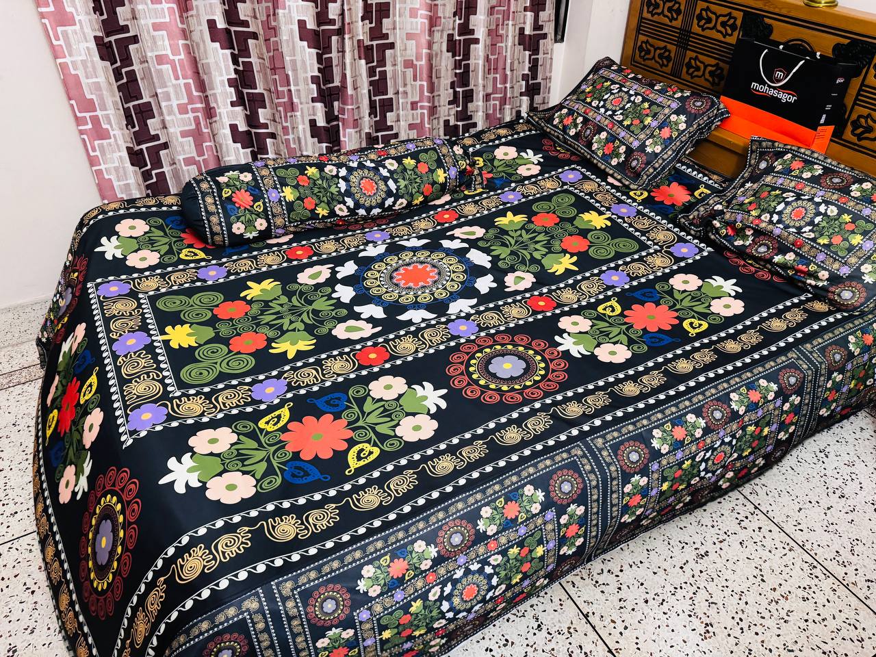 China premium 3D Design Bed Sheet - Image 17