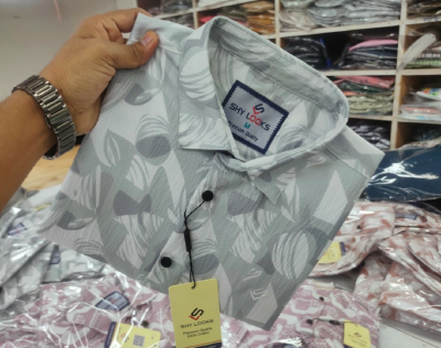 China Pop-Corn Cotton Signature Half Sleeve Print Shirt - Image 5