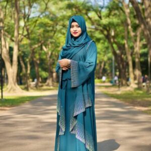 Premium Stone Borka with Hijab