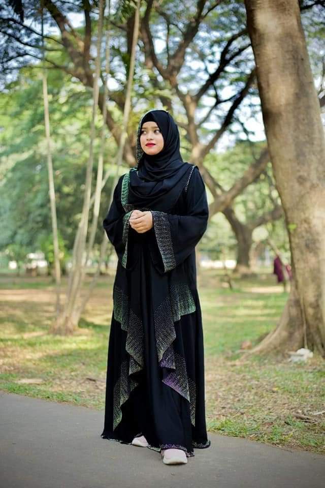 Premium Stone Borka with Hijab