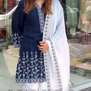 Soft Cotton Embroidery Three Piece