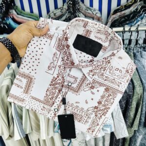 Luxury Popcorn Half Sleeve Print Shirt