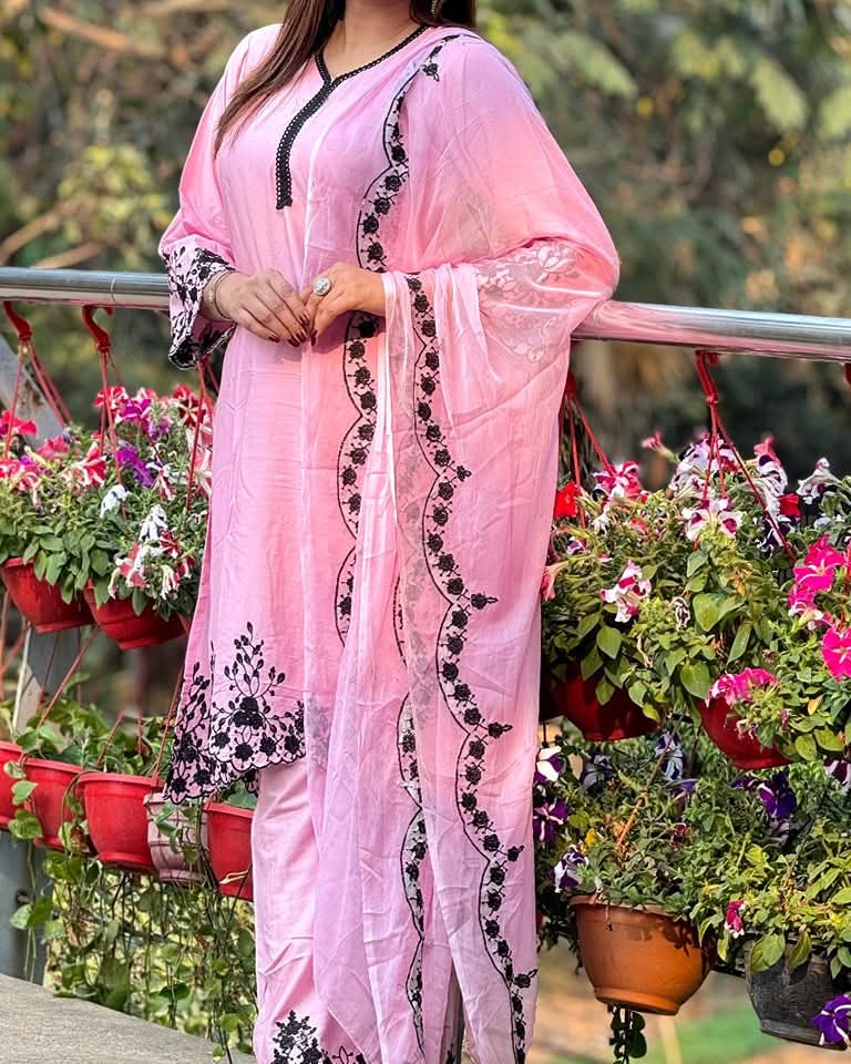 Embroidery Cotton Ready-Made Three Piece - Image 16