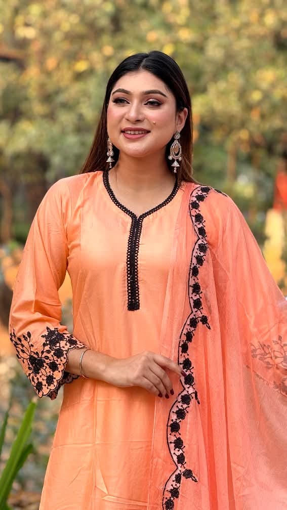 Embroidery Cotton Ready-Made Three Piece - Image 8