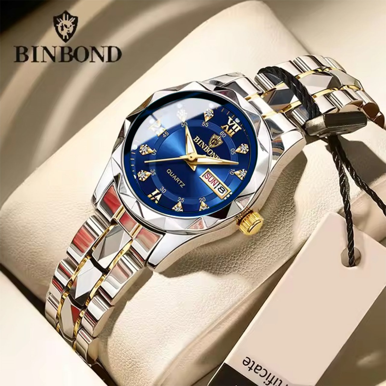 BINBOND Top Brand Luxury Fashion Couple Watches 30M Week Date Clock Sport Quartz - Image 3