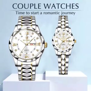 BINBOND Top Brand Luxury Fashion Couple Watches 30M Week Date Clock Sport Quartz 