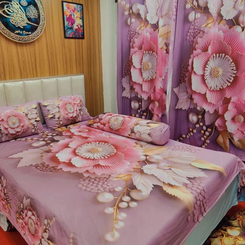 Water Proof China Premium 3D Design Bed Sheet - Image 5