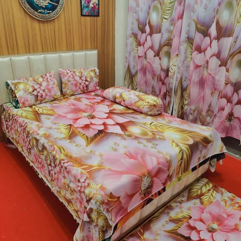 Water Proof China Premium 3D Design Bed Sheet - Image 4