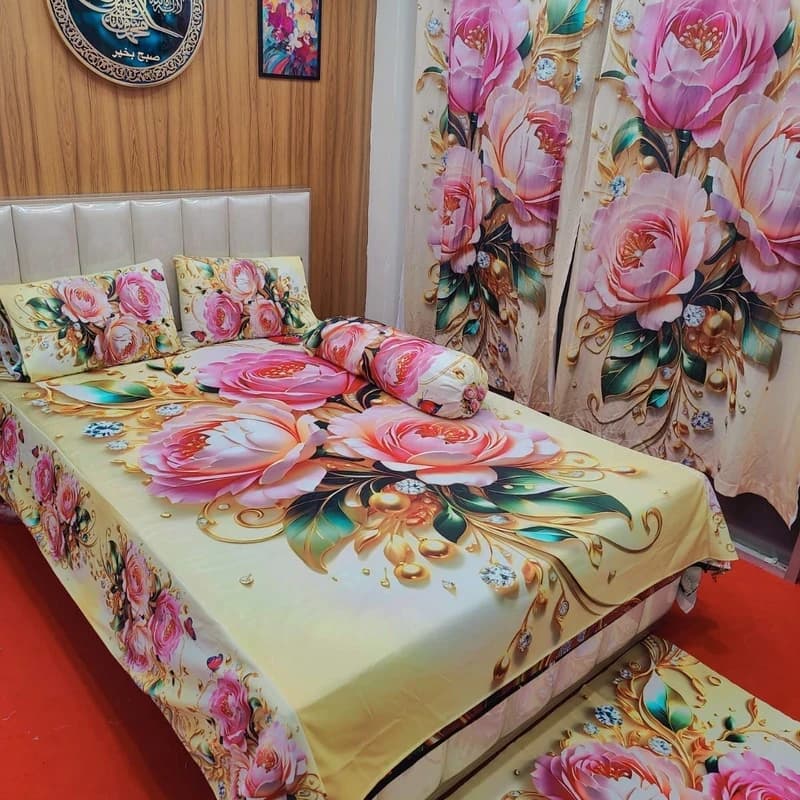 Water Proof China Premium 3D Design Bed Sheet - Image 3