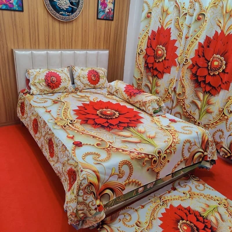 Water Proof China Premium 3D Design Bed Sheet - Image 2