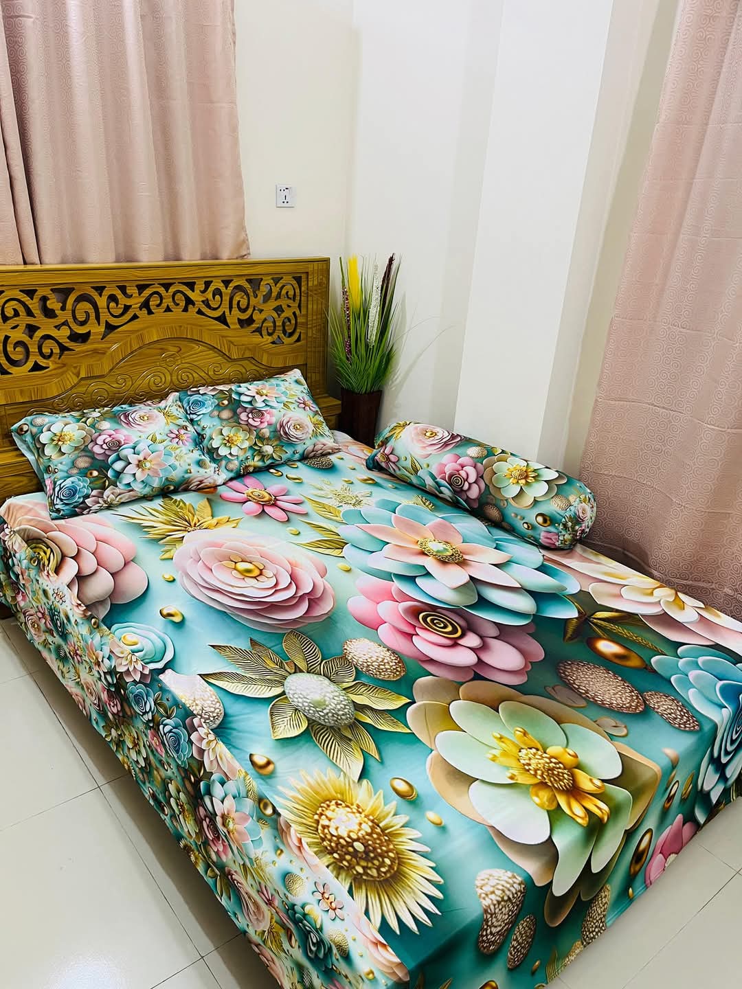 Water Proof China Premium 3D Design Bed Sheet