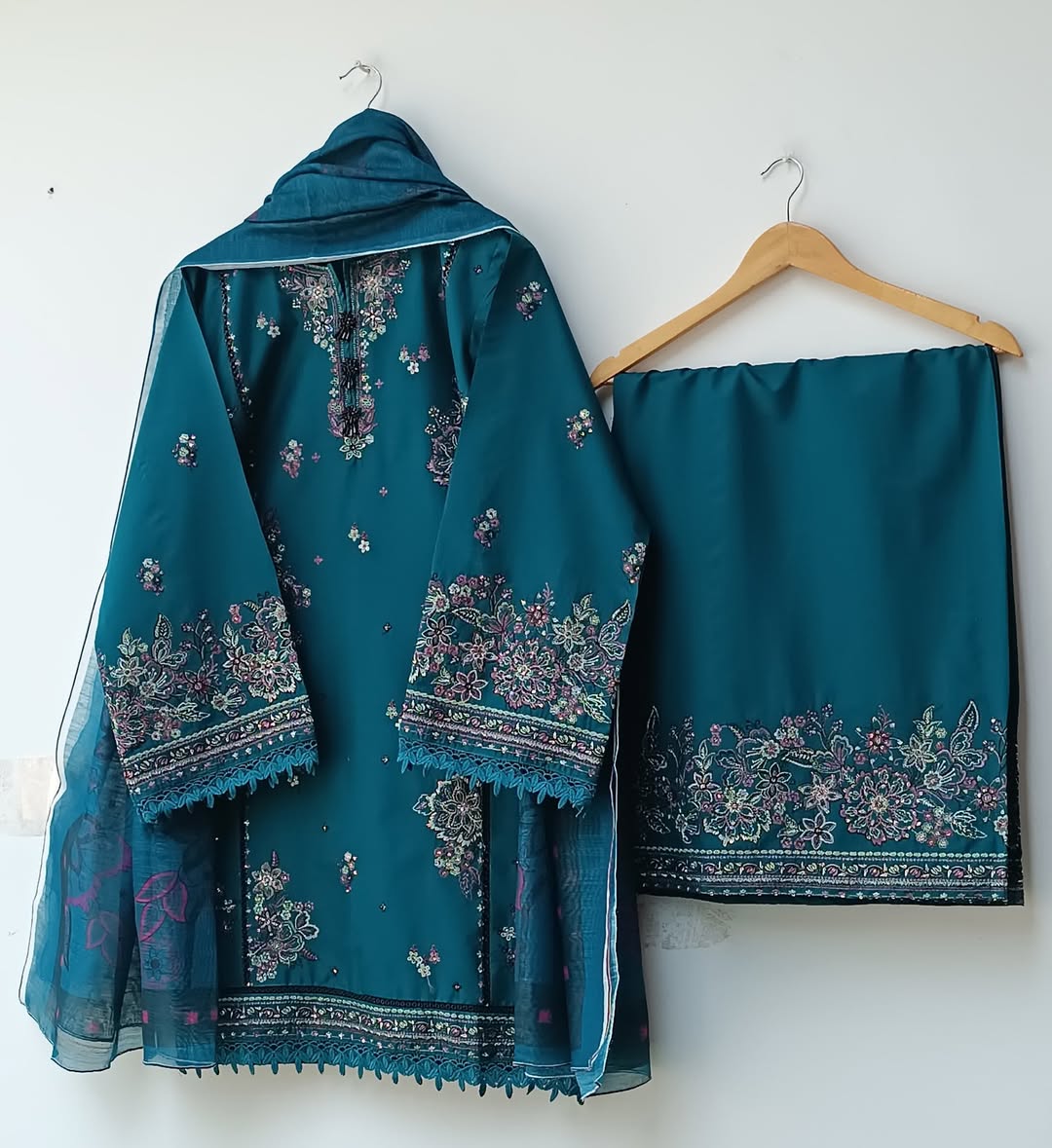 Sequence Embroidery Three Piece