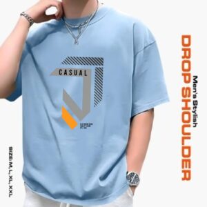 Men's Stylish Solid Drop Shoulder  T-Shirt