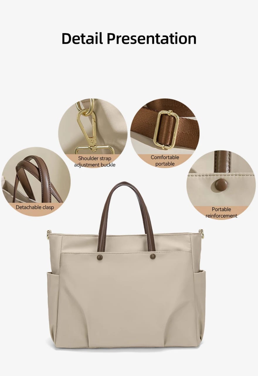 Women's Tote Bag Large Capacity 14 Inch & 15.6 Inch Laptop Shoulder Bag, Single Shoulder Handbag Crossbody Work Tote Bag - Image 2