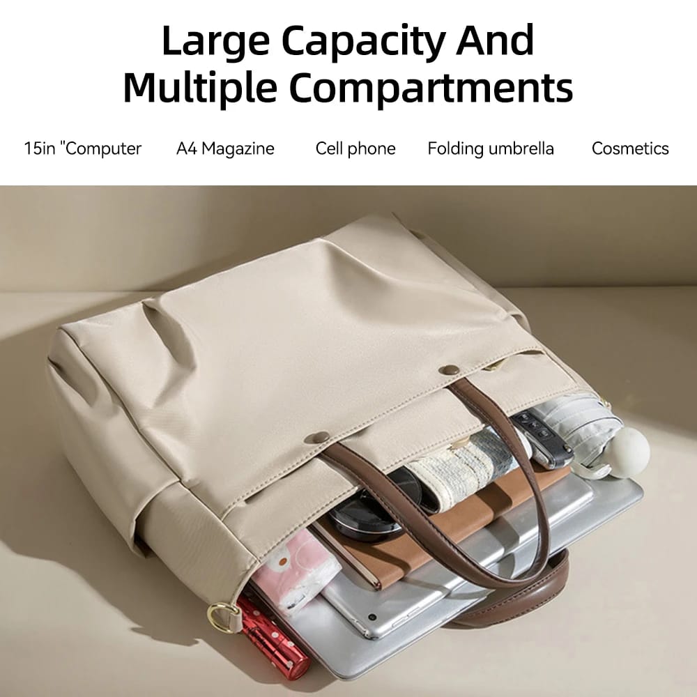 Women's Tote Bag Large Capacity 14 Inch & 15.6 Inch Laptop Shoulder Bag, Single Shoulder Handbag Crossbody Work Tote Bag - Image 6