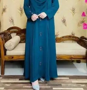 Dubai cherry fabric Tasfiya button borka for women//without hijab only borka