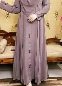 Dubai cherry fabric Tasfiya button borka for women//without hijab only borka
