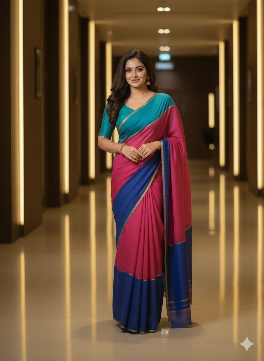 Half Silk Saree with Blause pcs - Image 5