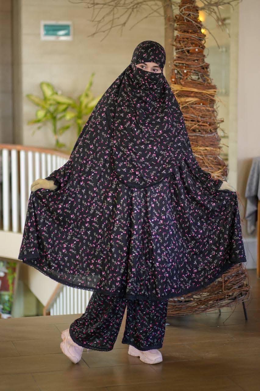 Elegant Plazo Khimar Set