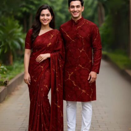 Eid Special Couple Sharee Panjabi Combo