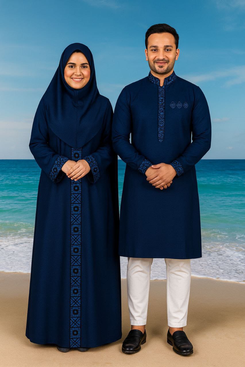 Eid Special Couple Panjabi Borka Combo - Image 3