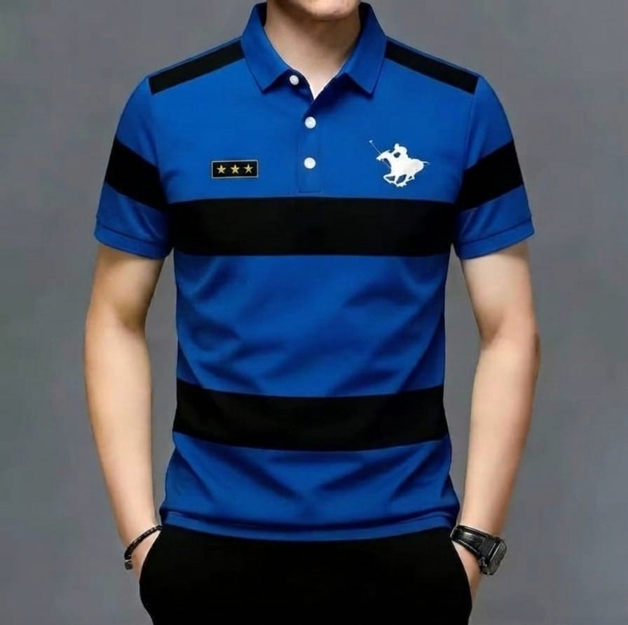 Striped Super Premium Half Sleeve polo Shirts - Image 2