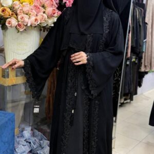 Dubai Cherry Borka with Inner and Hijab