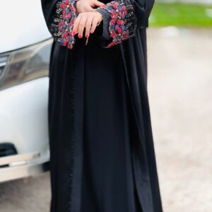 Dubai Cherry Abhaya with Inner and Hijab