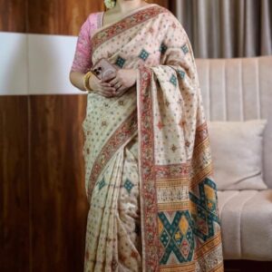 Cotton Skin Print Sharee with Blouse Piece