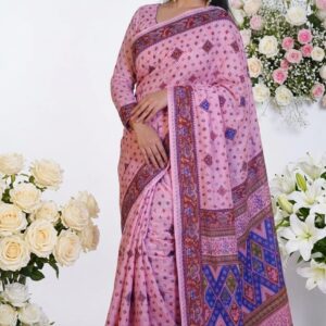 Cotton Skin Print Sharee with Blouse Piece