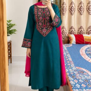 Embroidery Three Piece