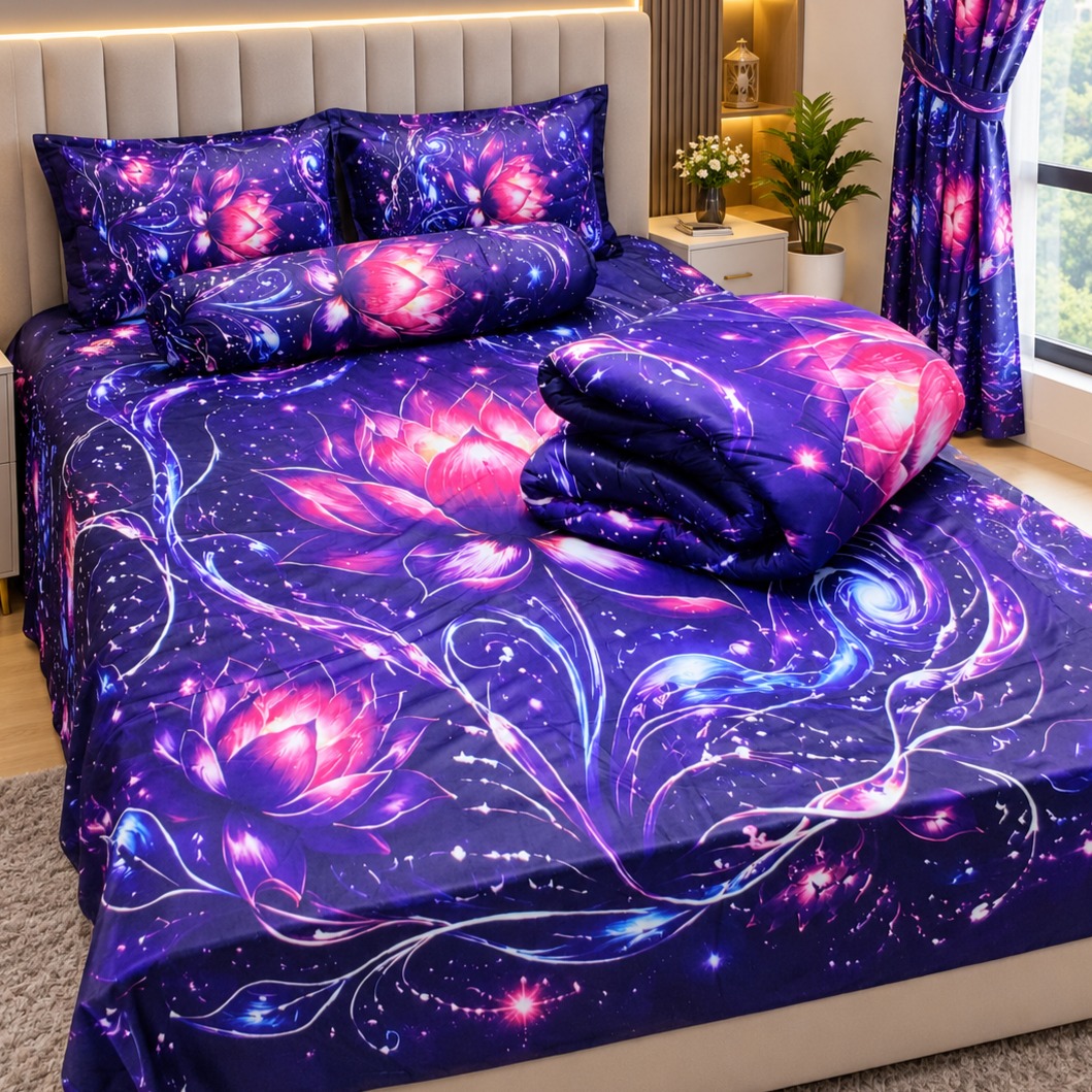 5 Pieces 3D Print Comforter Set - Image 5