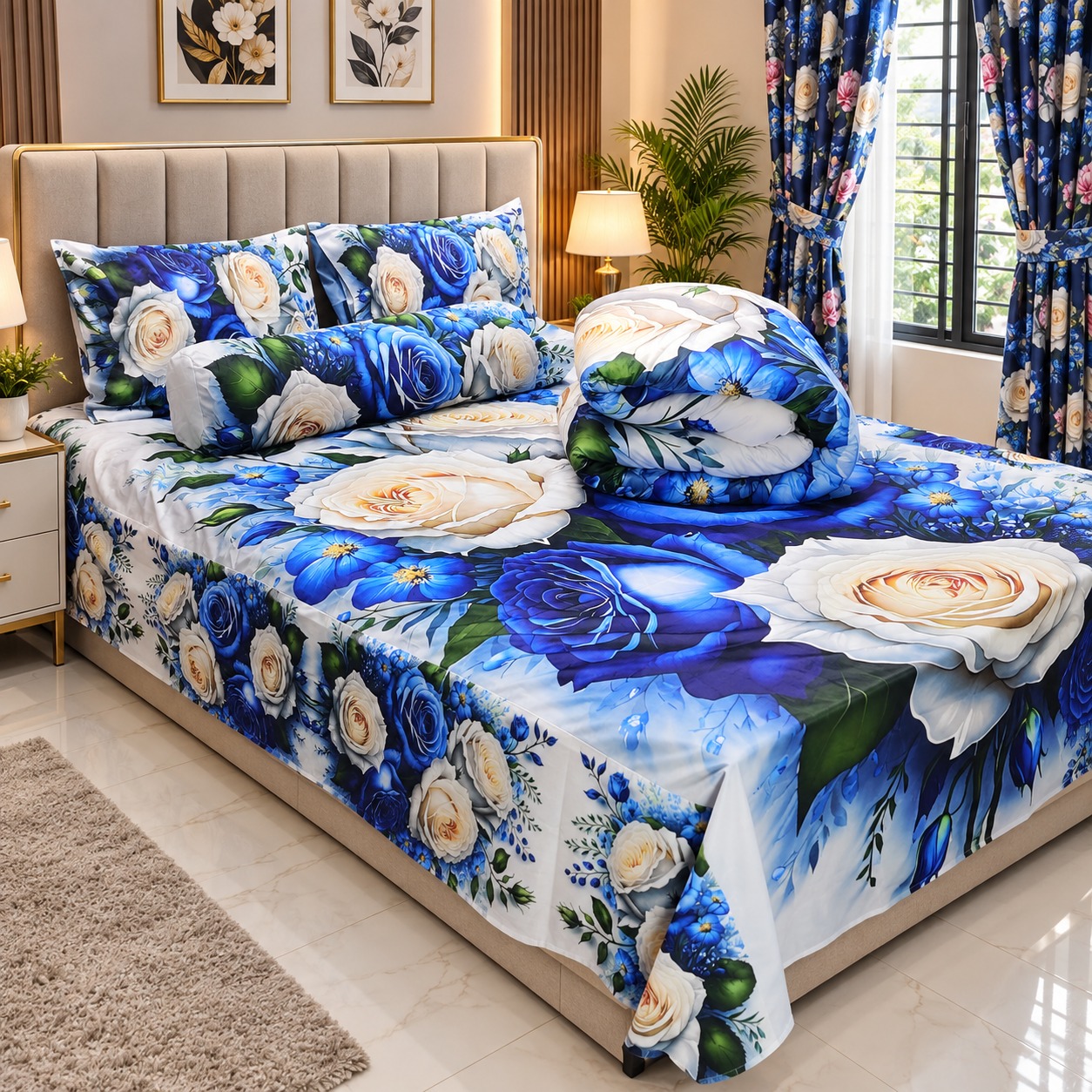 5 Pieces 3D Print Comforter Set - Image 3