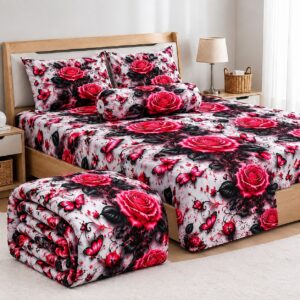 5 Pieces 3D Print Comforter Set