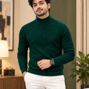 Premium Ribbed High Neck Sweater