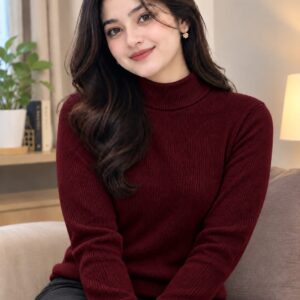 Premium Ribbed High Neck Sweater