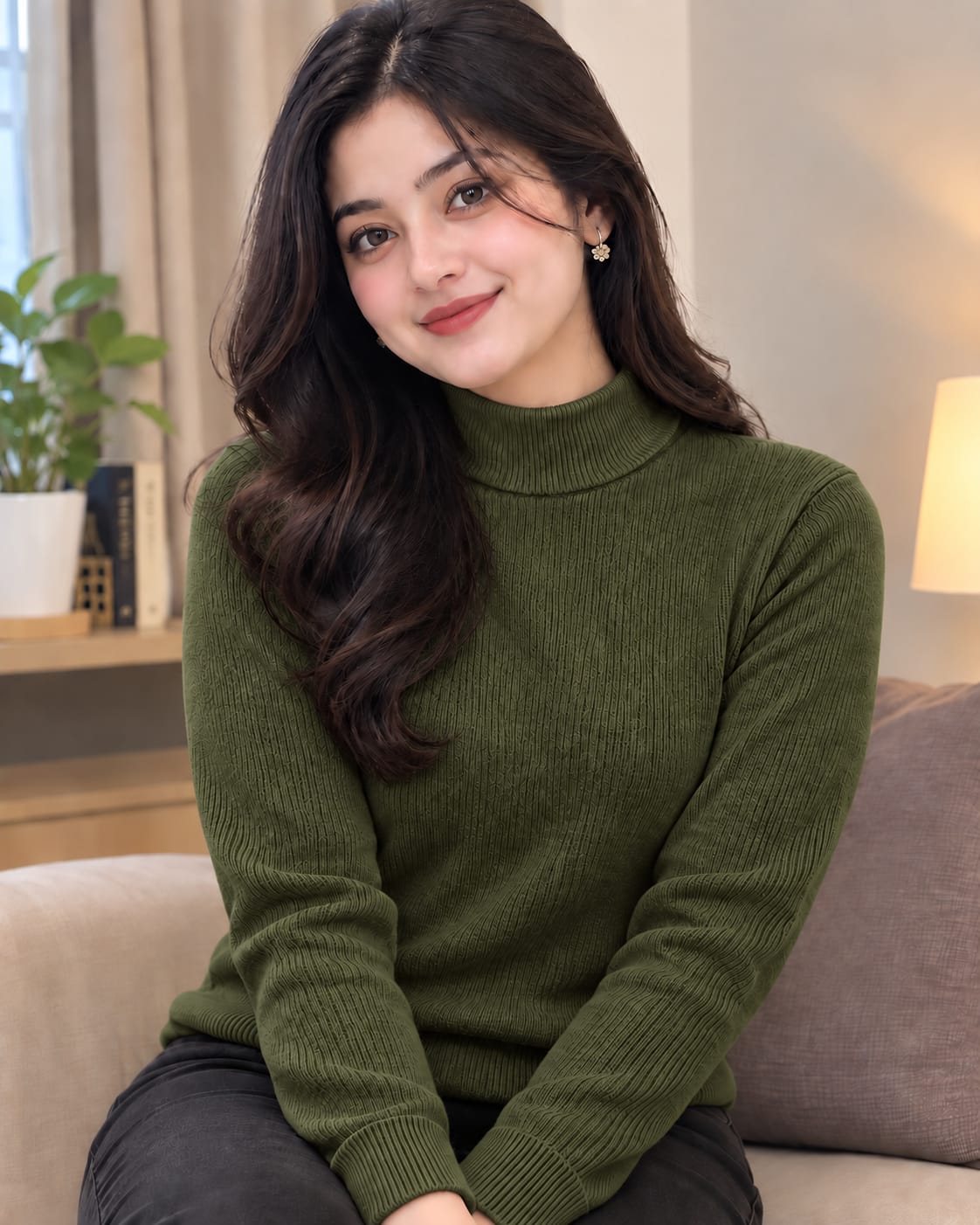 Premium Ribbed High Neck Sweater - Image 6