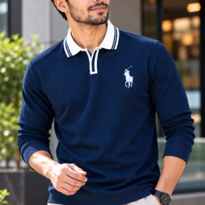 Premium Embroidery Full Sleeve Polo Shirt