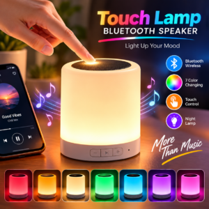 Touch Lamp Portable Bluetooth Speaker – Smart Touch Color-Changing Night Light